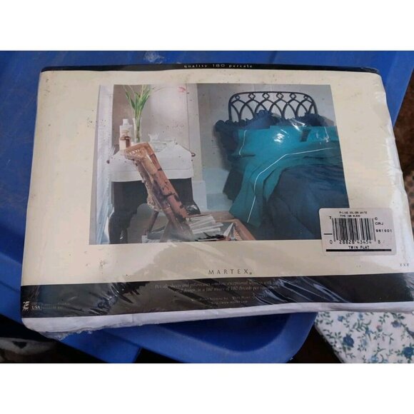 Martex Twin Flat Sheet 180 Thread Ct Percale Bo Iron - Picture 2 of 2